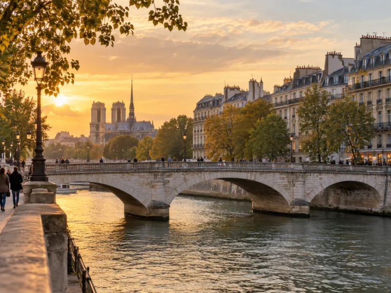 Pont Saint-Louis между островами Парижа